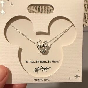 Disney Silver Necklace with Minnie Mouse Charm
